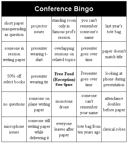 Conference BINGO | James McGrath
