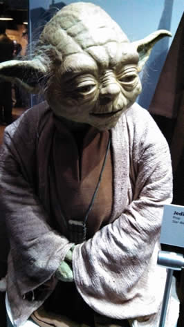 Jedi Master Yoda — © Polly Peterson (2013) Star Wars exhibit at The Tech Museum of Innovation, San Jose, CA