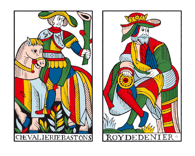 Jean Noblet Marseille Tarot, 1650, as reconstructed by Jean-Claude Flornoy