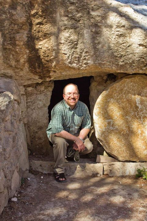 James McGrath exits the tomb