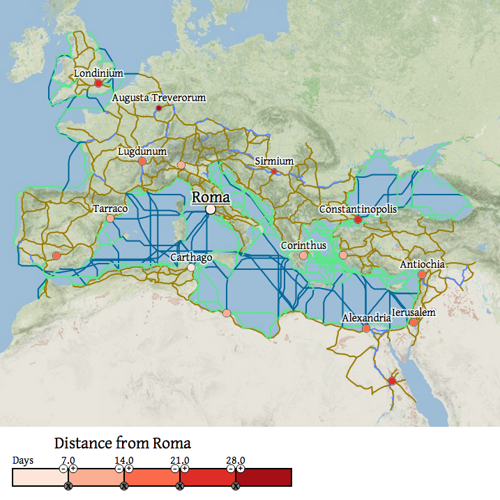 Roman Empire travel_distances