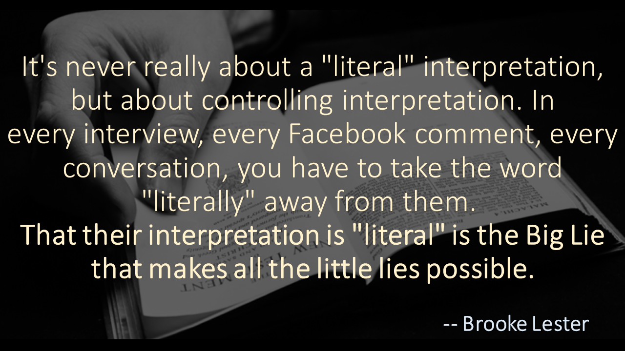 Brooke Lester quote the Big Lie