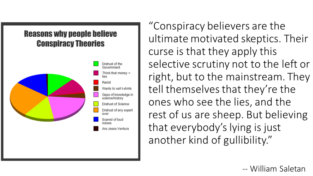 Conspiracy believers are the ultimate motivated skeptics