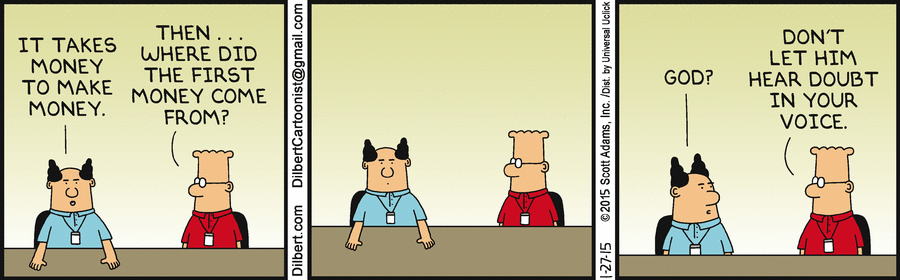 Dilbert where money comes from