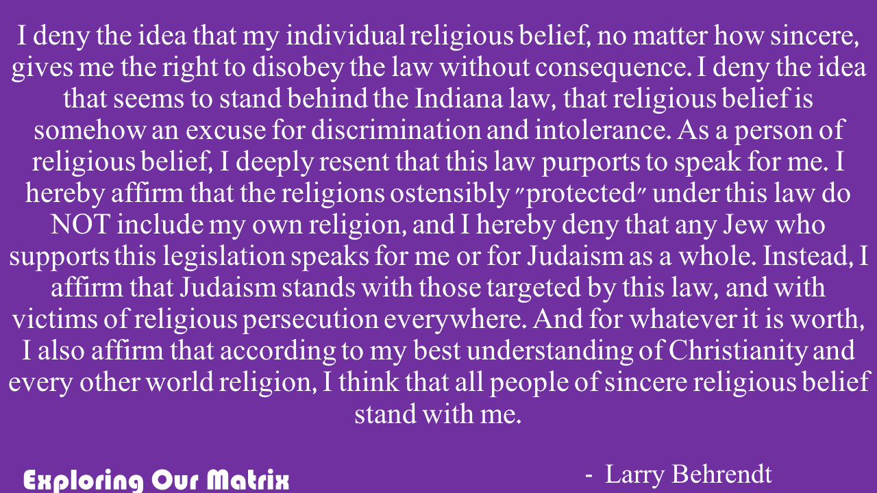 Berhrendt quote RFRA