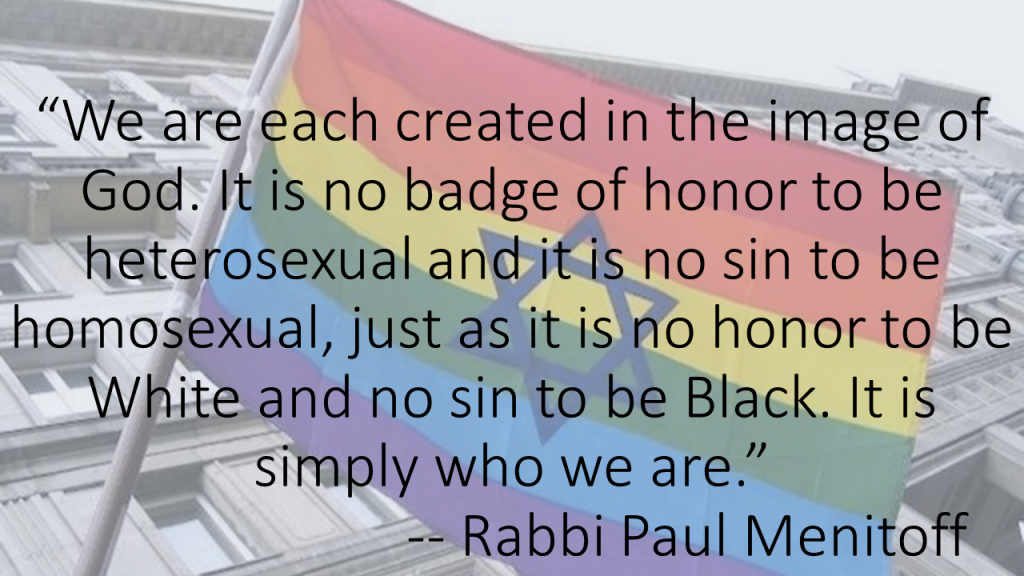 No sin to be homosexual