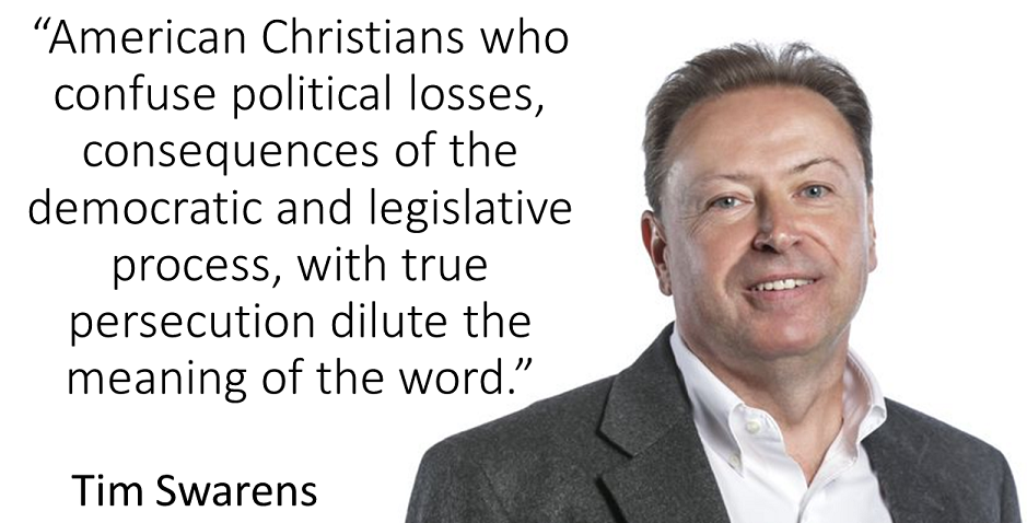 Tim Swarens quote on diluting persecution