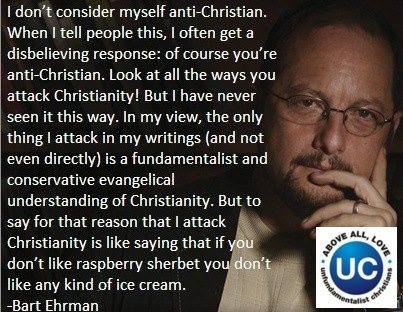 Ehrman not anti-Christian