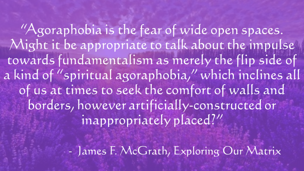Spiritual Agoraphobia white lettering