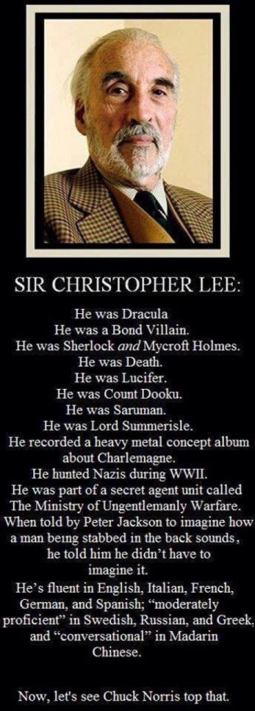 Christopher Lee accomplishments