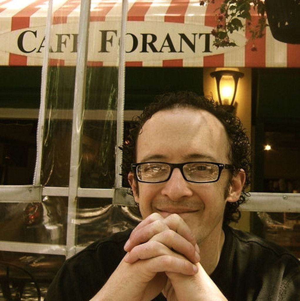 Daniel Fuller at a cafe in NY