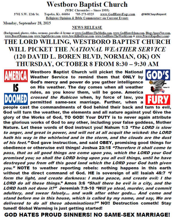 Westboro Baptist National Weather Service