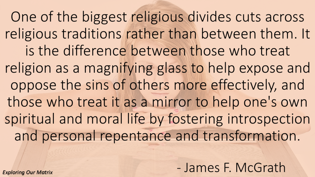 Religion as mirror or magnifying glass