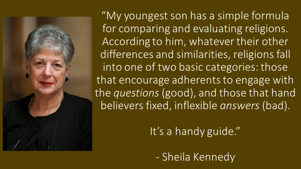Sheila Kennedy religion quote youngest son has a simple formula