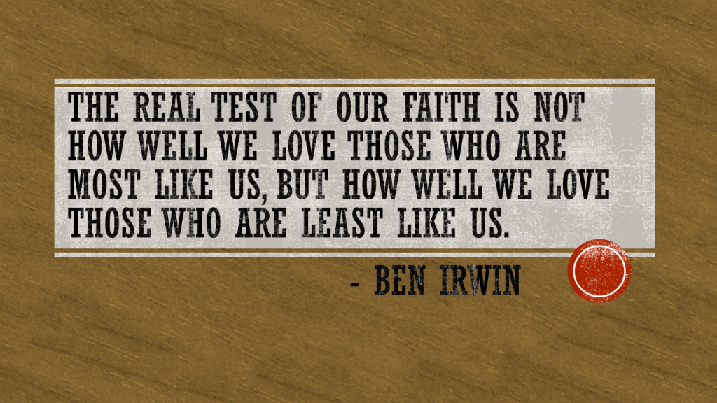 Ben Irwin Test of Faith Quote