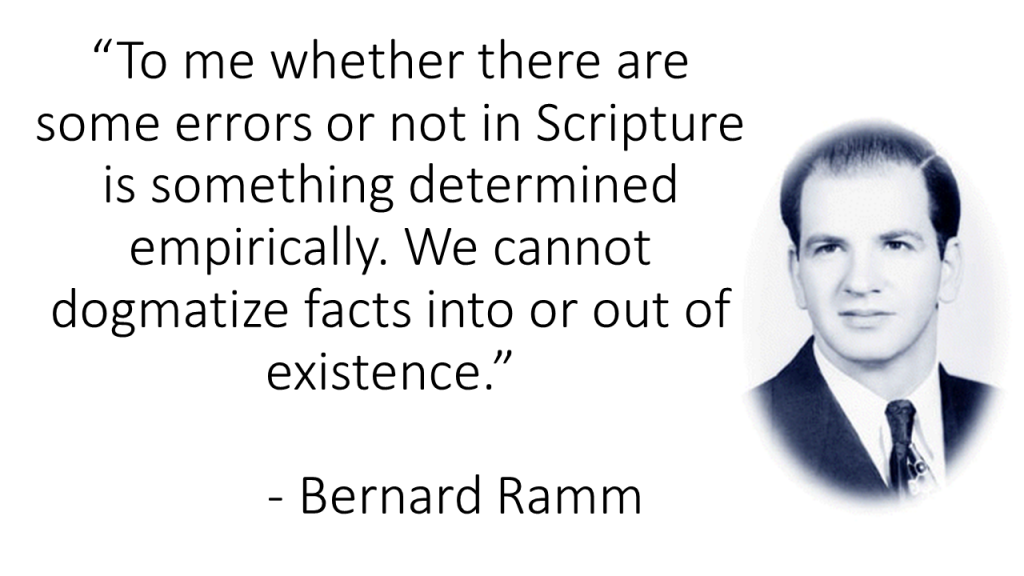 Bernard Ramm Inerrancy Quote
