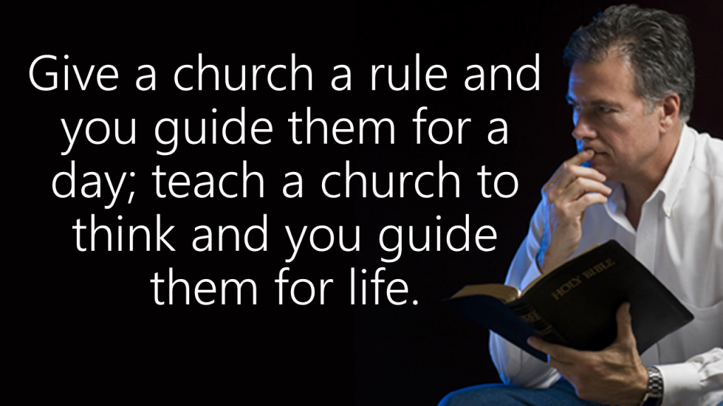 Teach a church to think