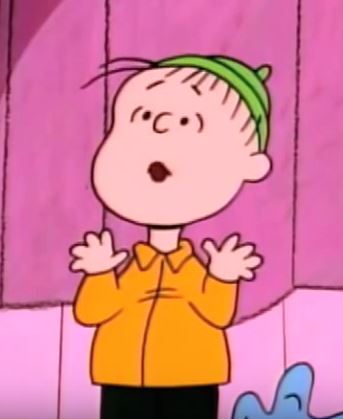 Linus with no line on his palms.