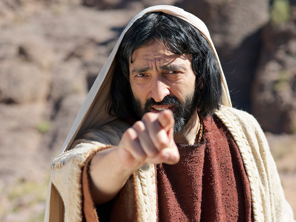 Repent! Jesus pointing at us.