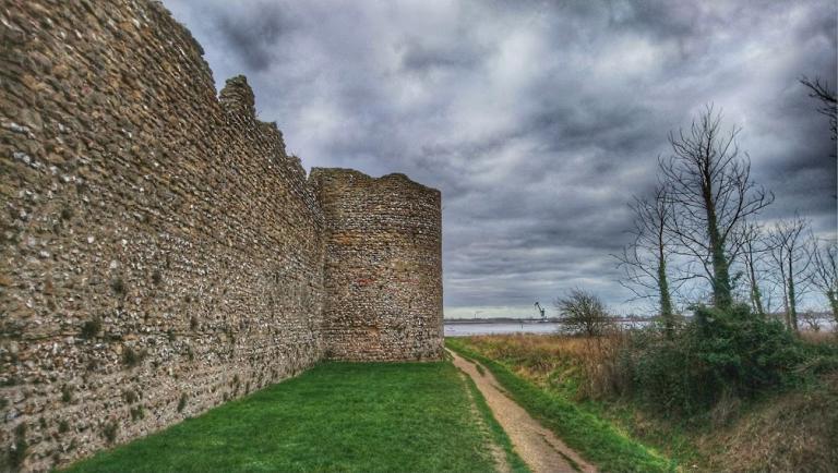 Roman walls at Portchester, Hampshire