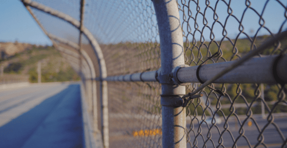 gray cyclone fence