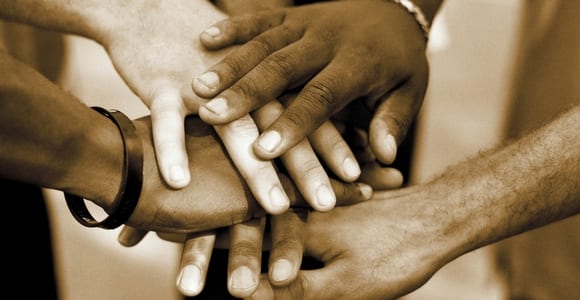 hands together