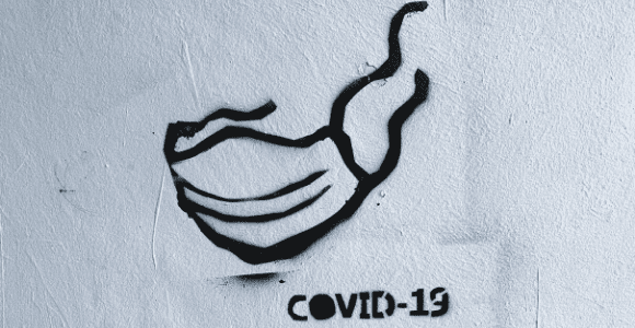 face mask COVID-19 graffiti