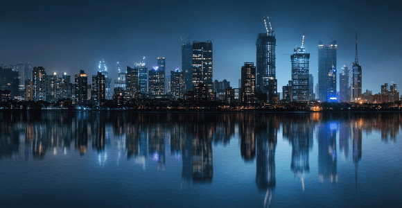 city landscape at night