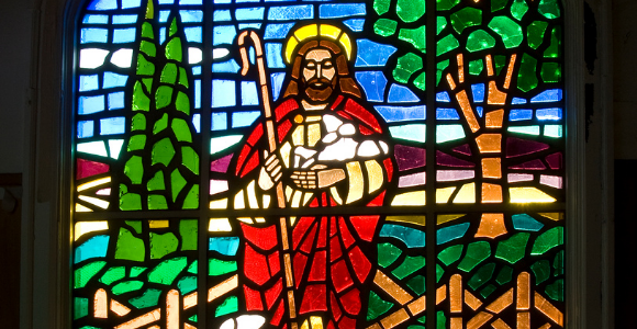 stained glass good shepherd