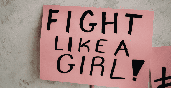 fight like a girl sign