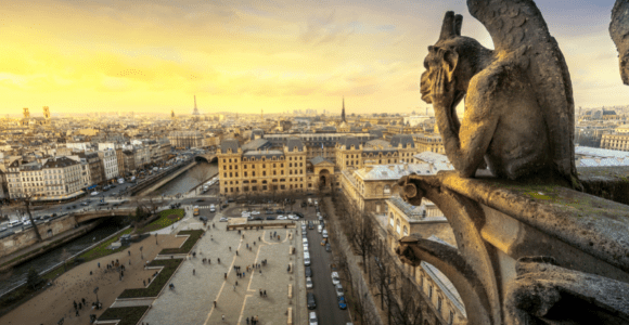 gargoyle overlooking city