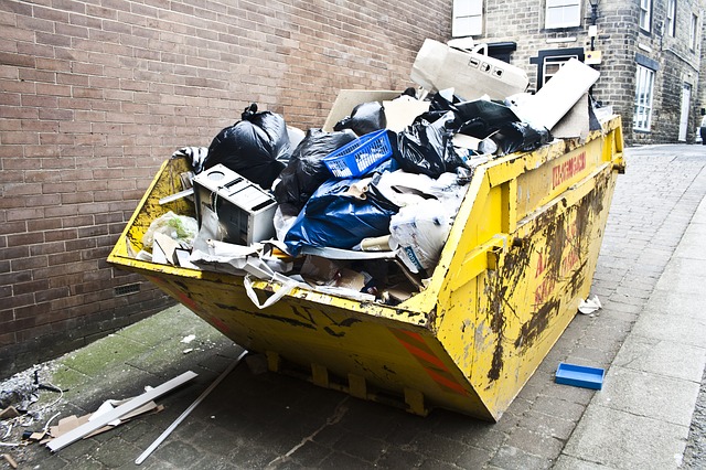 A dumpster filled with junk. If you're looking for happiness, get rid of some junk!