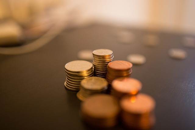 a stack of coins