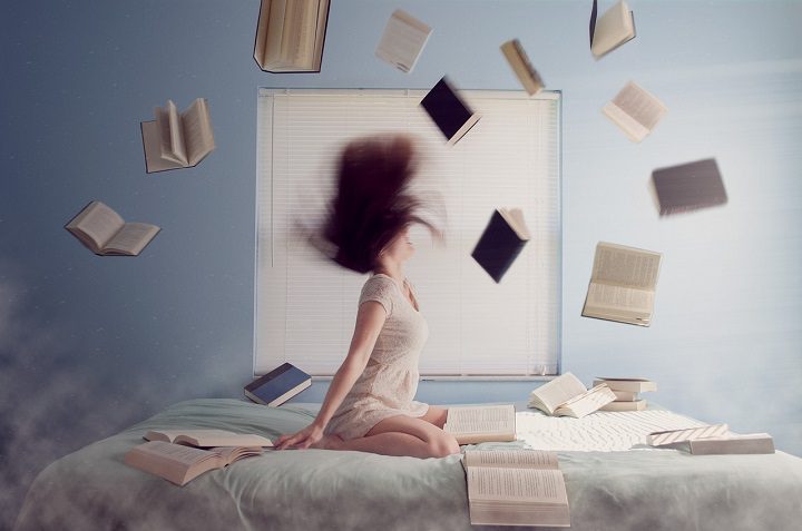 woman and books