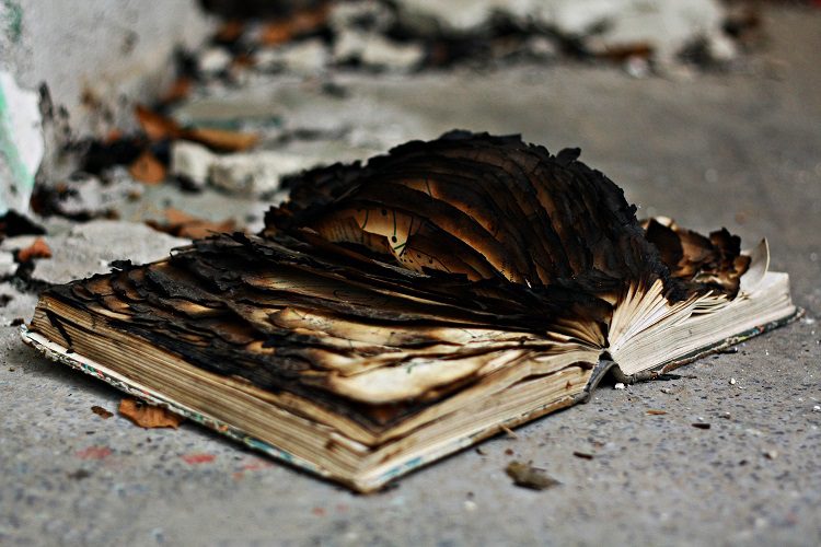 Book burning.