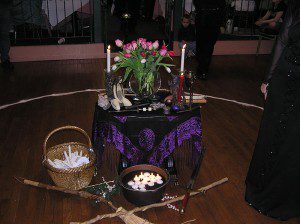 The Imbolc Ritual Altar by Rebecca Radcliff, CC license 2.0
