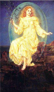 Lux in Tenebris by Evelyn De Morgan. Image via Wikimedia Commons. Public domain.