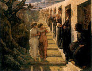 Anne-François-Louis Janmot (1814–1892), Poème de l'âme ~ 7 - Le Mauvaus Sentier (The Bad Path). Public domain image.