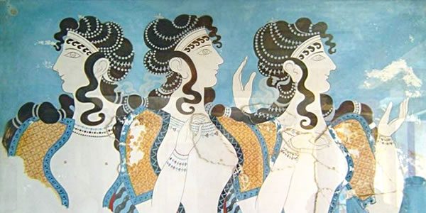 "Knossos fresco women" by cavorite - http://www.flickr.com/photos/cavorite/98591365/in/set-1011009/ Licensed under CC BY-SA 2.0 via Wikimedia Commons.