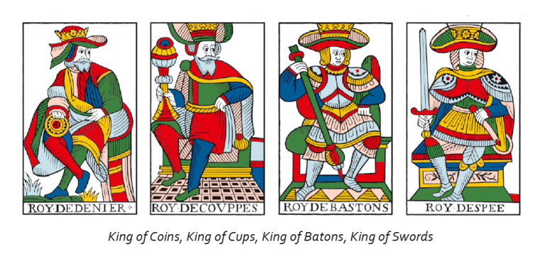 Jean Noblet Marseille Tarot, 1650, as reconstructed by Jean-Claude Flornoy