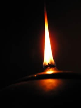 the Flame of a candle