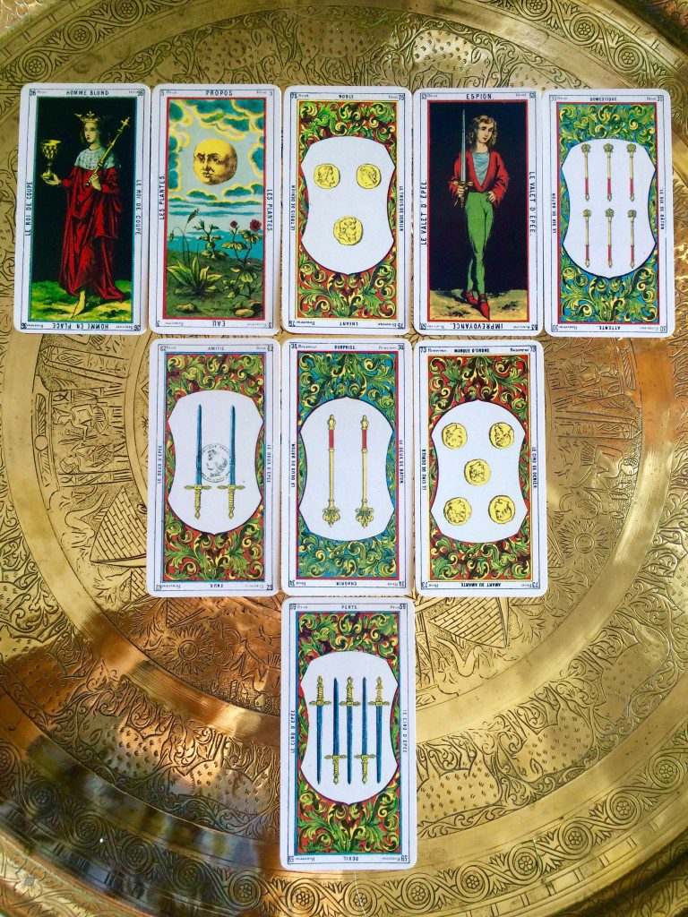 a nine-card tarot spread
