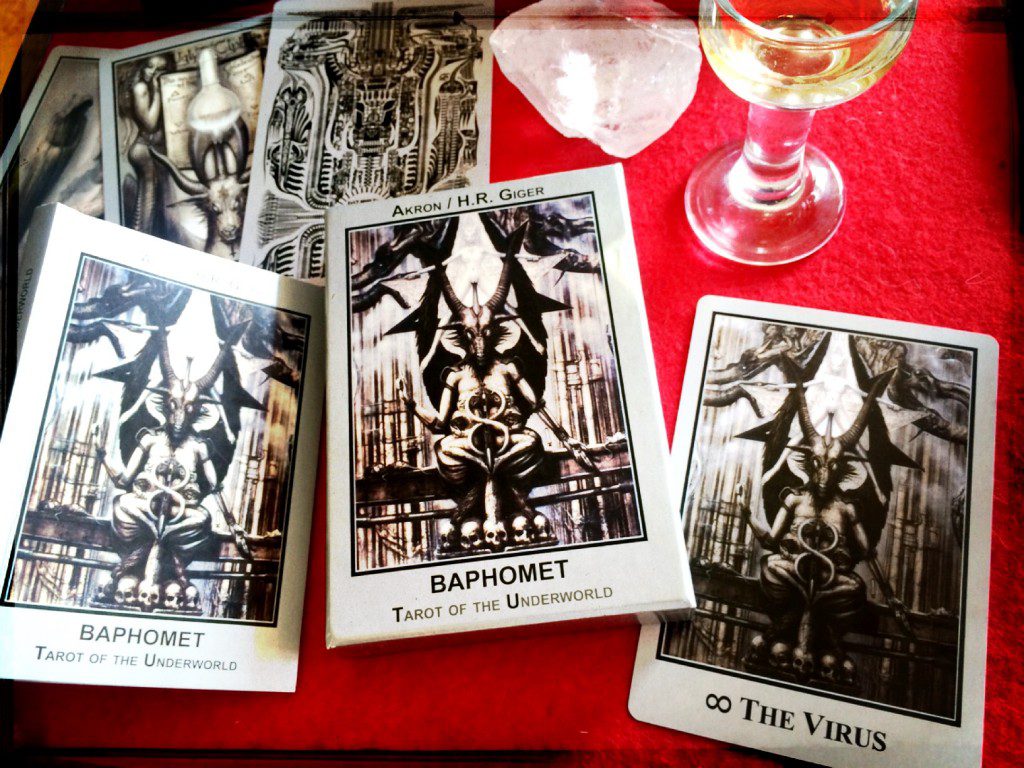 Cards from the Baphomet: Tarot of the Underworld by Akron and Giger, 2010 (Photo: Camelia Elias)
