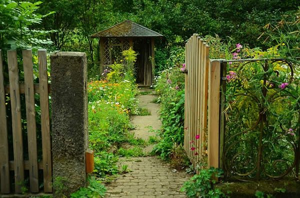 a gate leading into a private garden