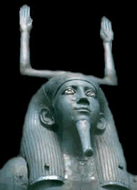 a stature of an egyptian god