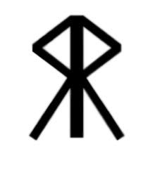 a line illustration of a rune