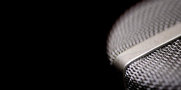 a close-up photograph of a microphone