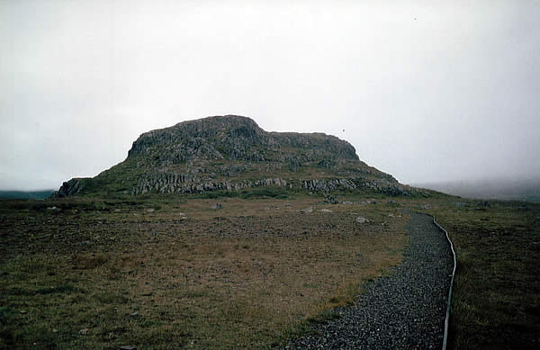 a hill of stone in iceland