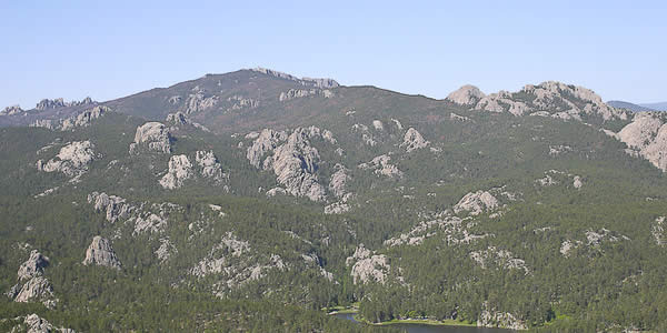 a aireal photograph of the black elk wilderness in south dakota, usa