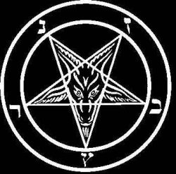 The averse pentagram of Éliphas Lévi.